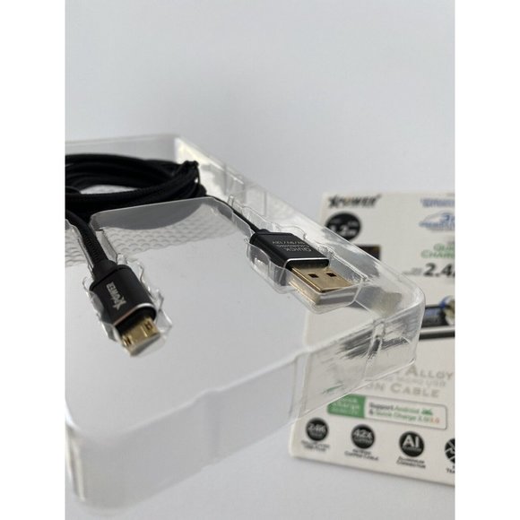 Aluminum Alloy Sync & Charge Micro USB Nylon Cable Gold Plated Android Cell - Picture 5 of 8